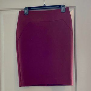 Ann Taylor Petite Burgundy Pencil Skirt Size 6